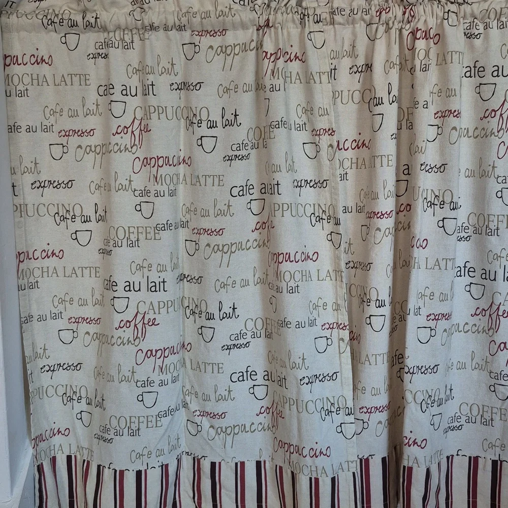 Coffee Cappucino Cafe Au Lait Curtains 2 Panels